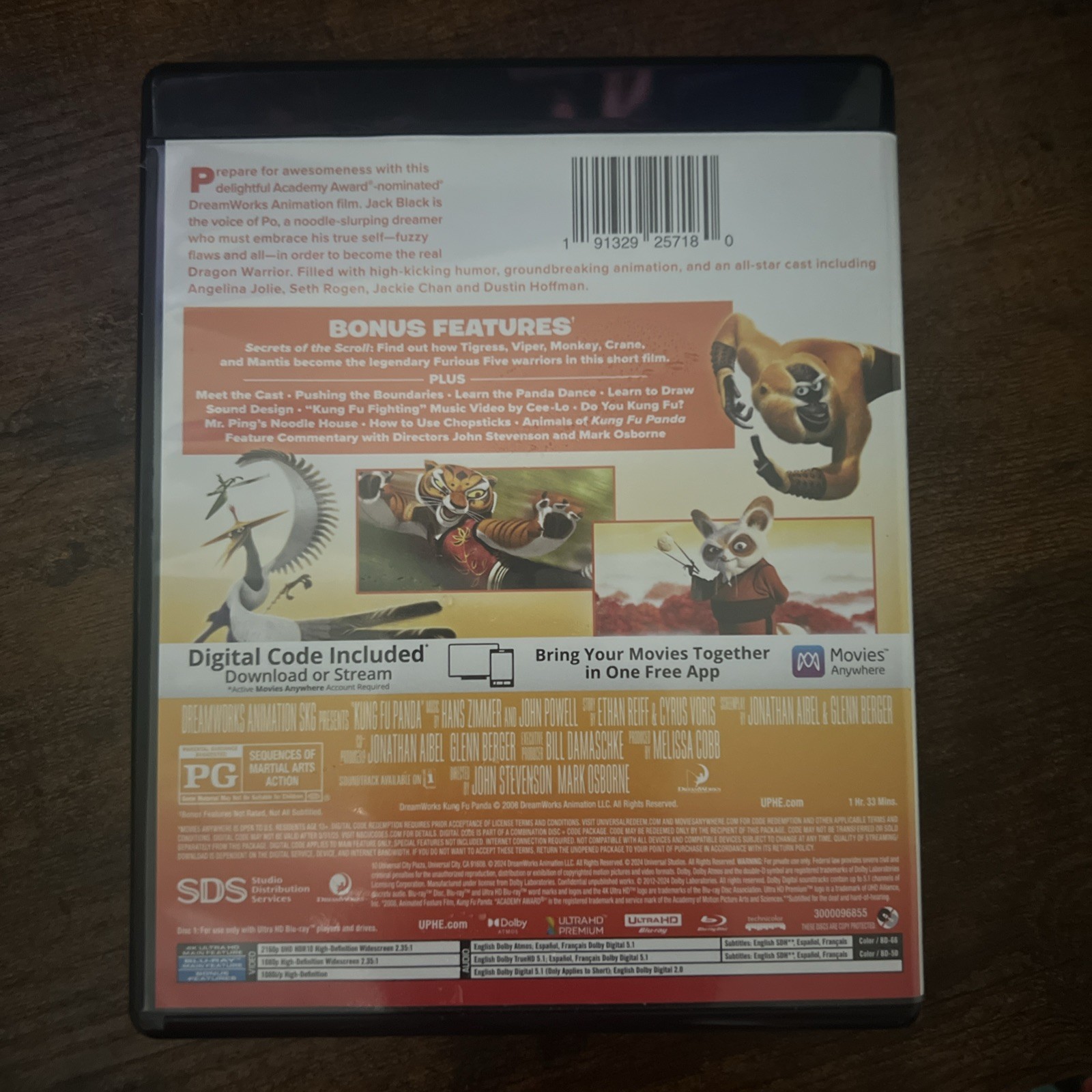 Kung Fu Panda 4K, Blu-ray & Digital Code