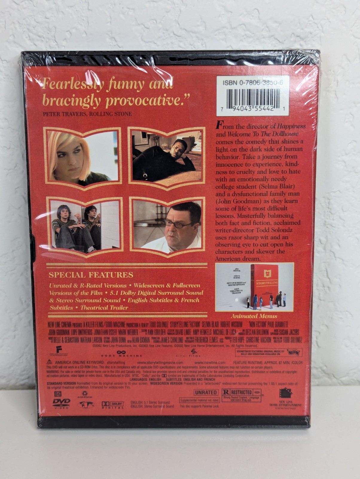 Storytelling DVD, 2002, Unrated & R-Rated, Todd Solondz, John Goodman, Bonus