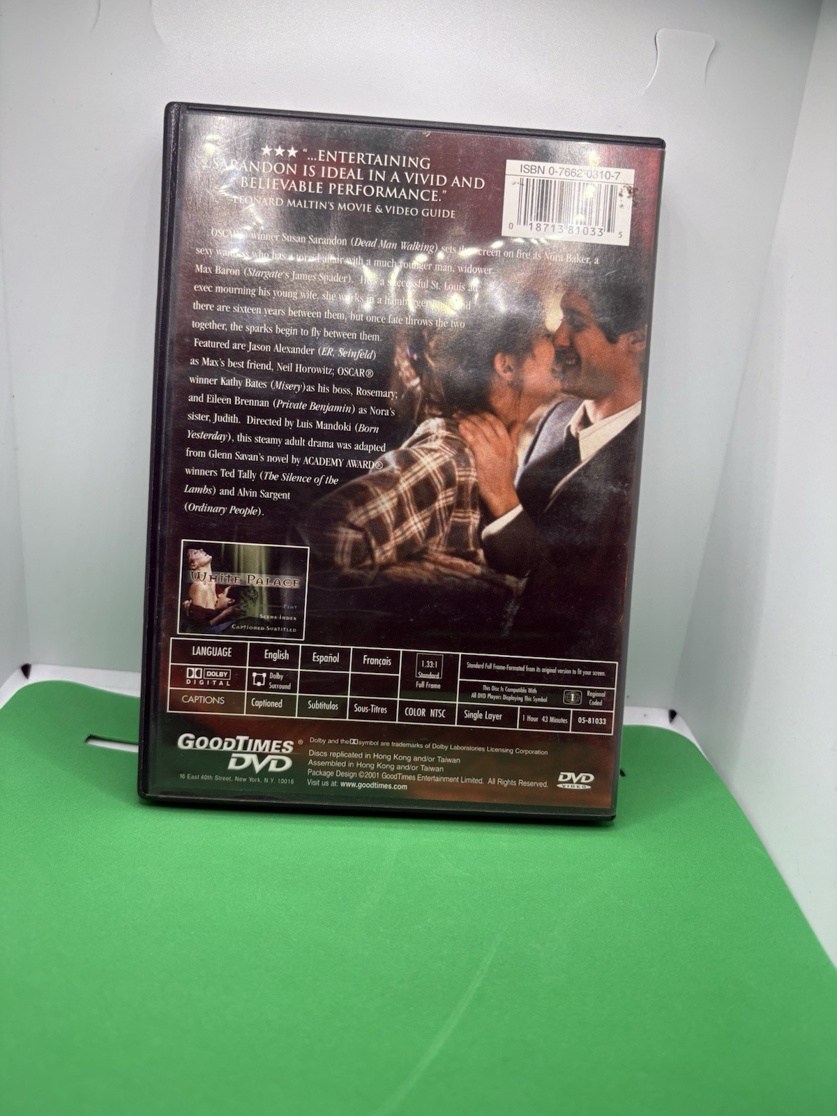 GoodTimes White Palace DVD Susan Sarandon James Spader Drama Widescreen