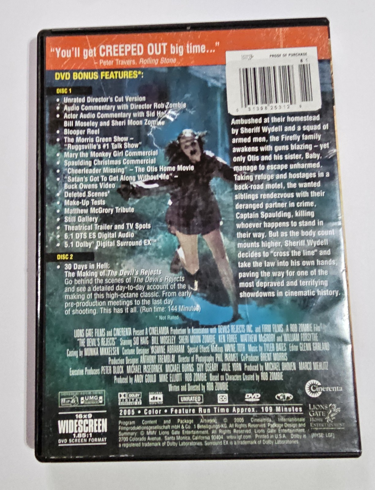 Lions Gate Films The Devil’s Rejects Unrated Director’s Cut DVD Horror