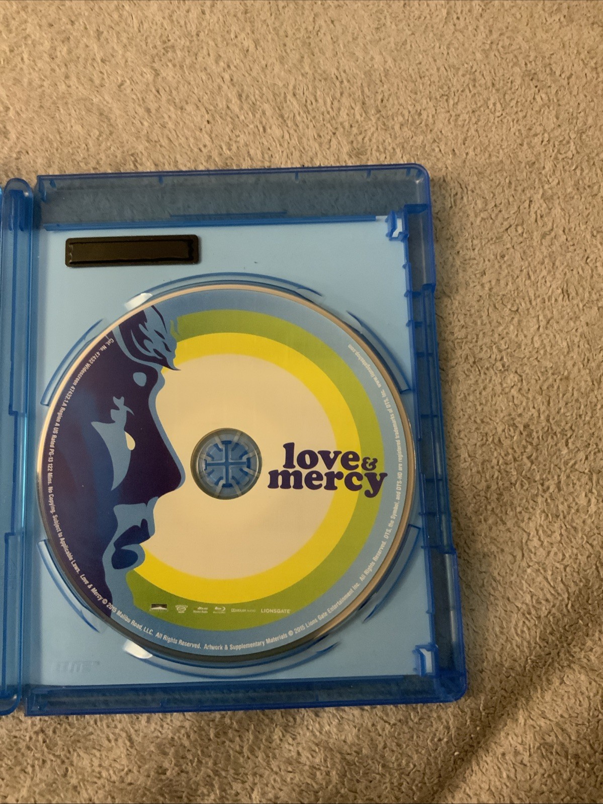 Love & Mercy (Blu-ray, 2014, Widescreen) Region A