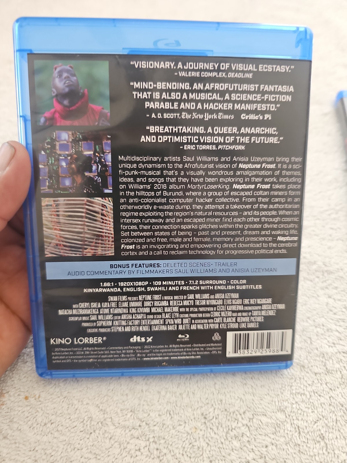 NEPTUNE FROST BLU RAY USED LIKE NEW KINO LORBER 2021