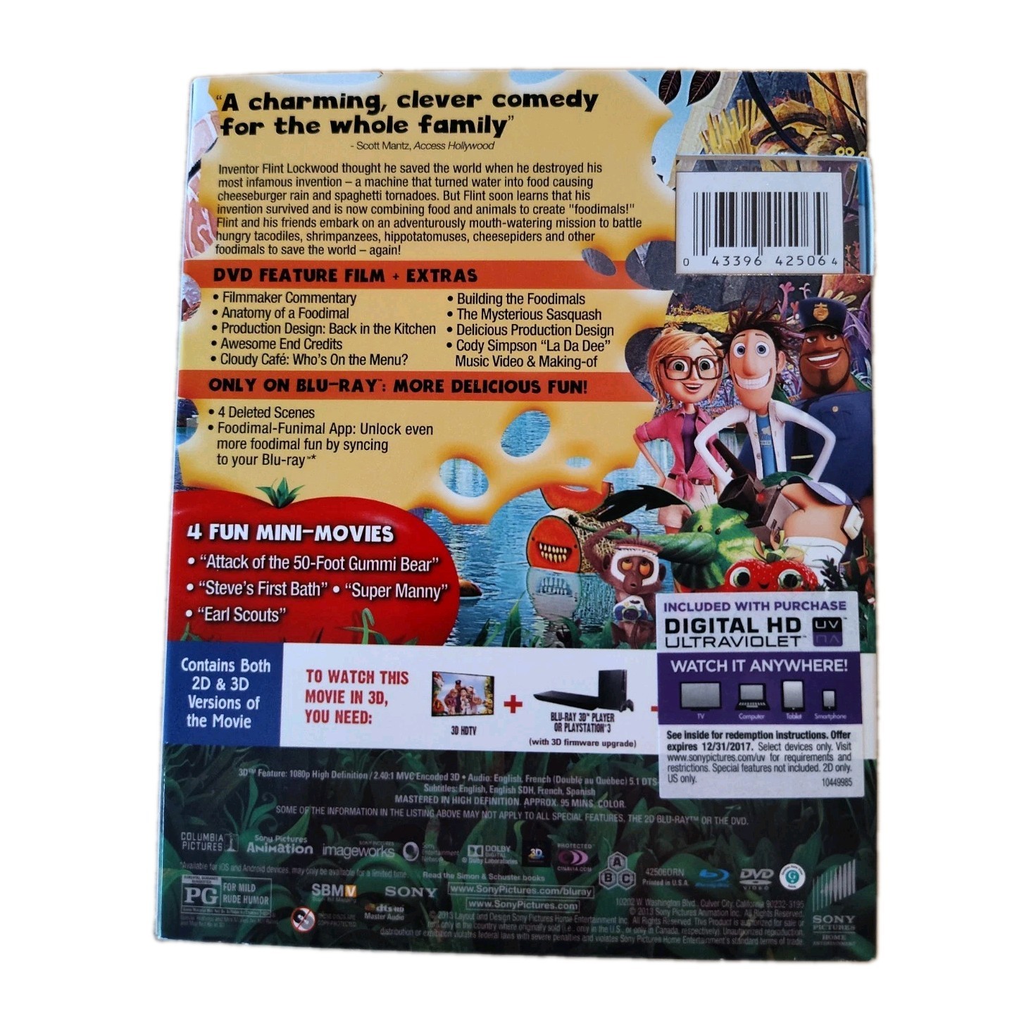 Cloudy with a Chance of Meatballs 2 (Three-Disc Combo: Blu-ray 3D Blu-ray