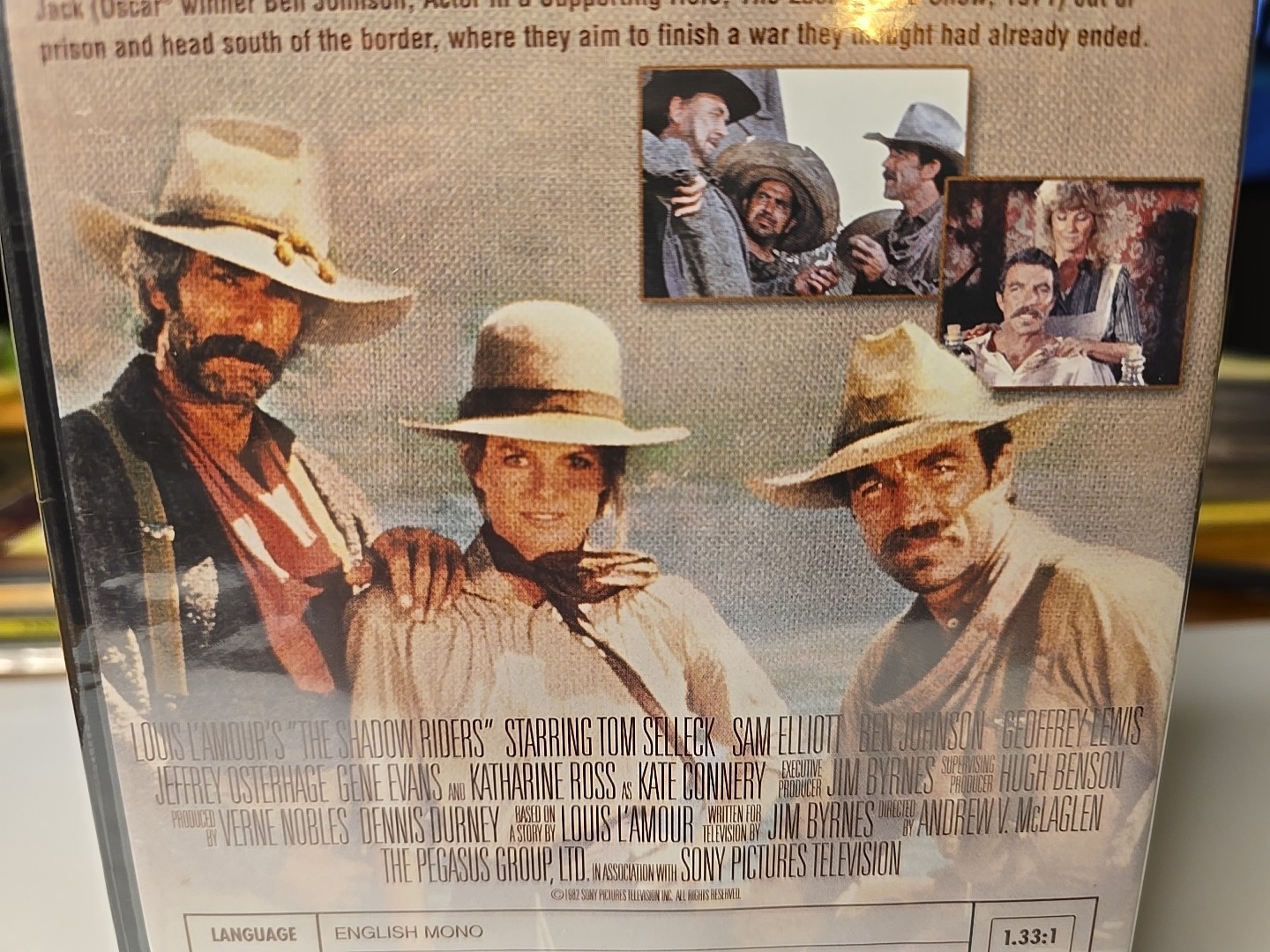 THE SHADOW RIDERS DVD 1982/2005 TOM SELLECK AND SAM ELLIOTT SONY SEALED 1.33:1