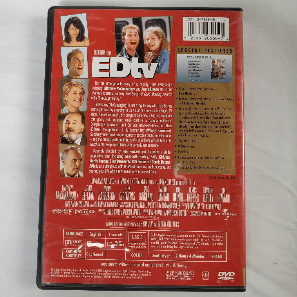 EDtv DVD (Matthew McConaughey, Comedy, Collector’s Edition)