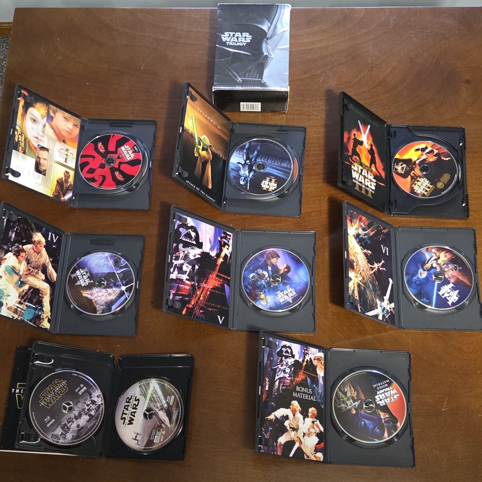 Star Wars: The Complete Saga 6 Film Plus The Force Awakens DVD and Blu-Ray