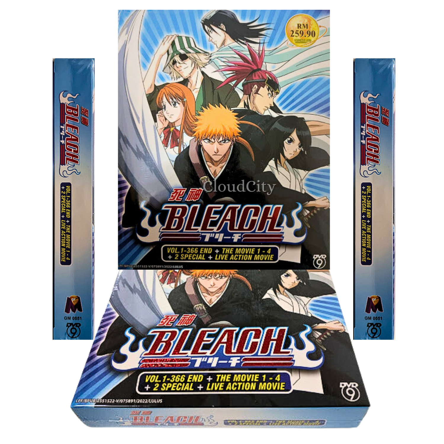 Anime DVD Bleach Complete (Vol.1-366 END + 4 Movies + 2SP) English Dub & Subs