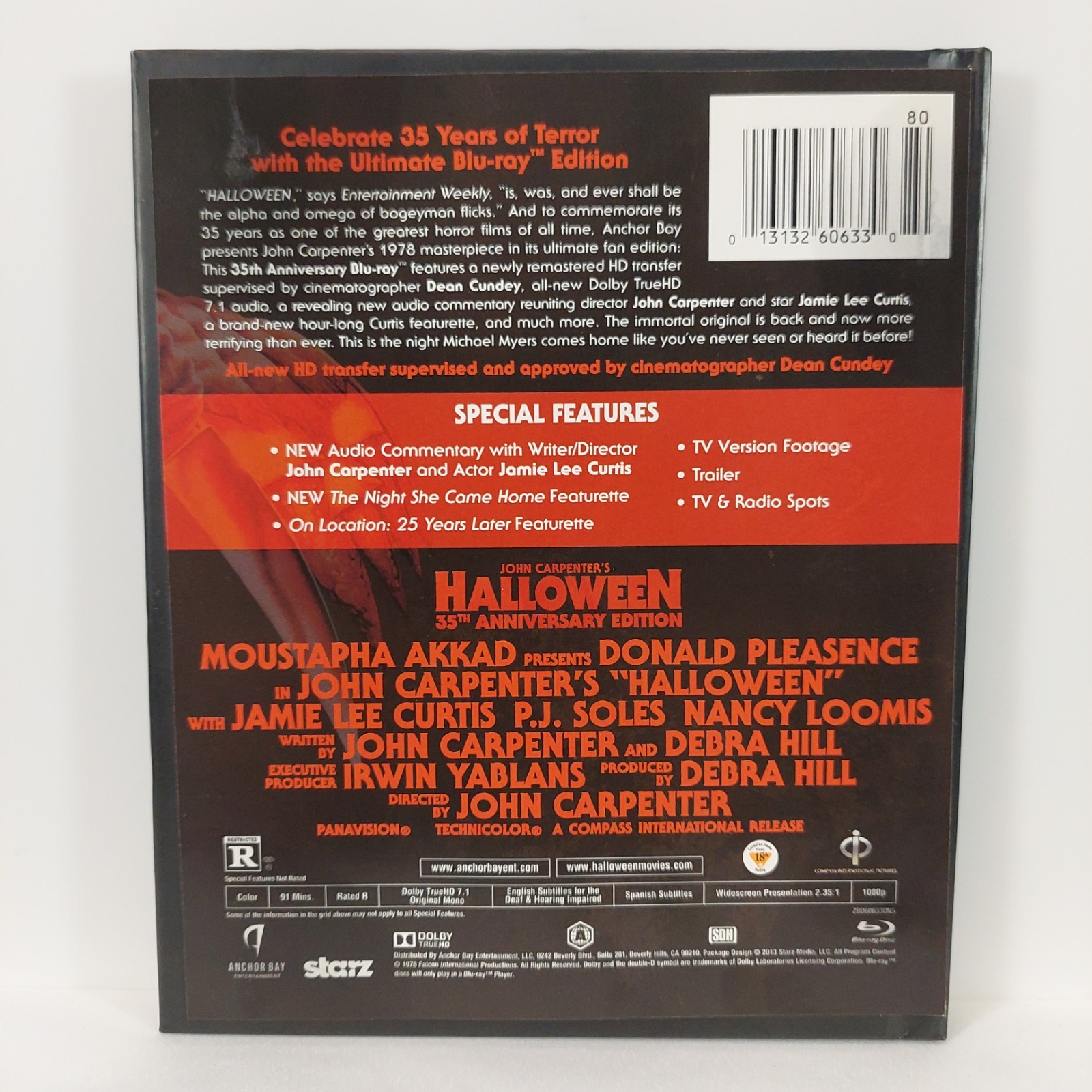 HALLOWEEN Blu-ray 35th Anniversary Digibook Rare OOP (1978, Starz/Anchor Bay)