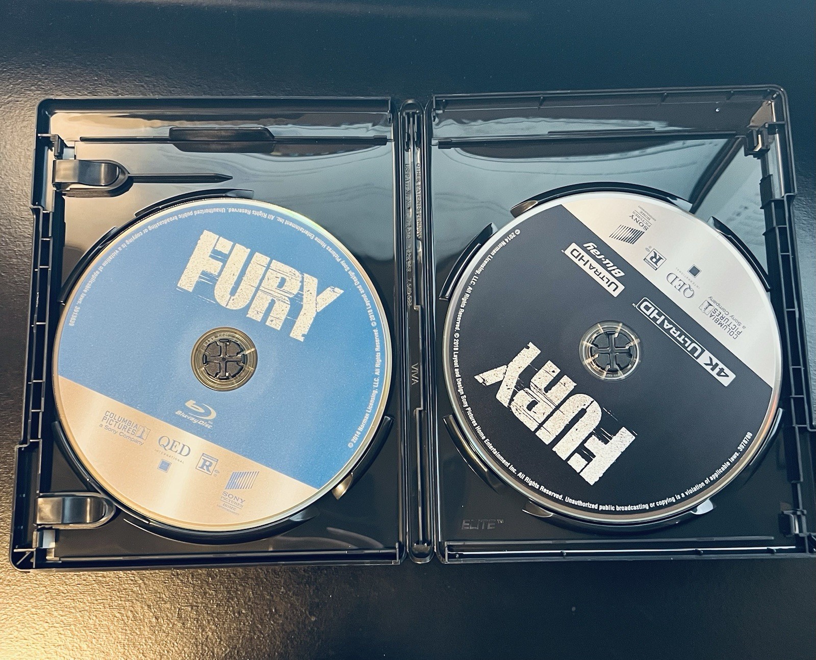 Fury (4k Ultra HD, 2014) Opened But Never Played – No Digital – Like New