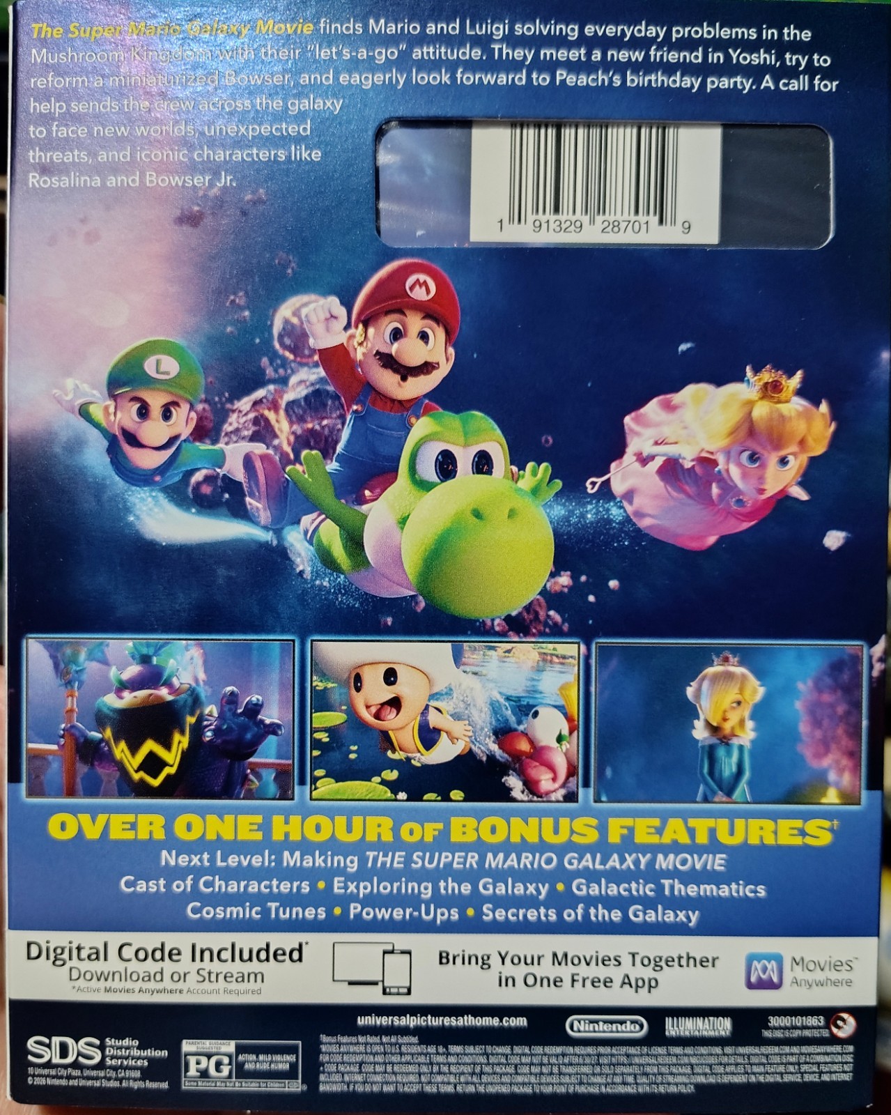 The Super Mario Galaxy Movie (Blu-ray + Digital, 2026) NEW W/SLIPCOVER