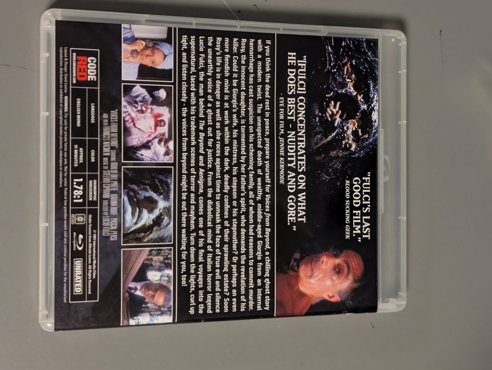 *VOICES FROM BEYOND* CODE RED. LUCIO FULCI BLU-RAY BEAUTIFUL CONDITION