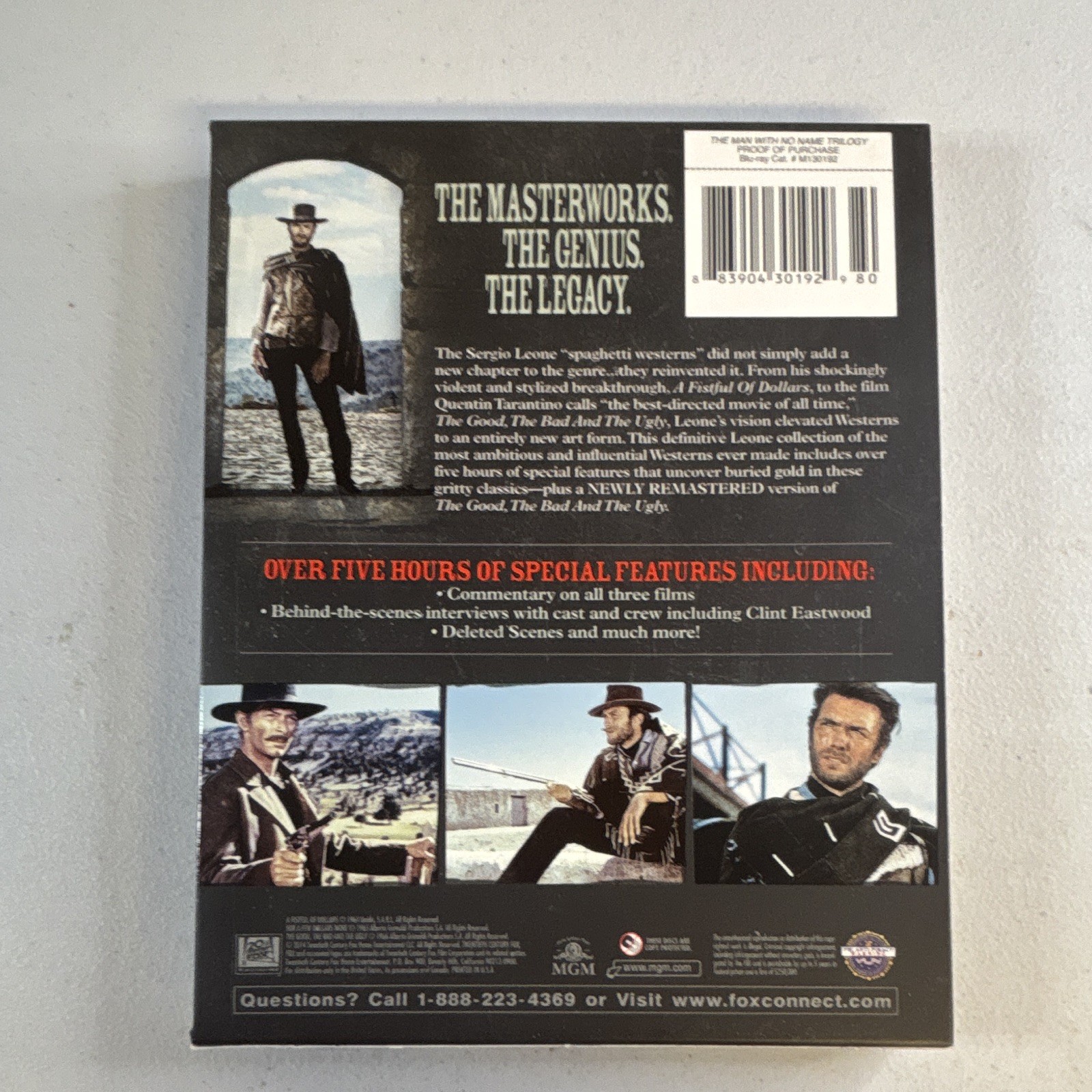 MGM The Man with No Name Trilogy Blu-ray R Remastered Clint Eastwood Leone