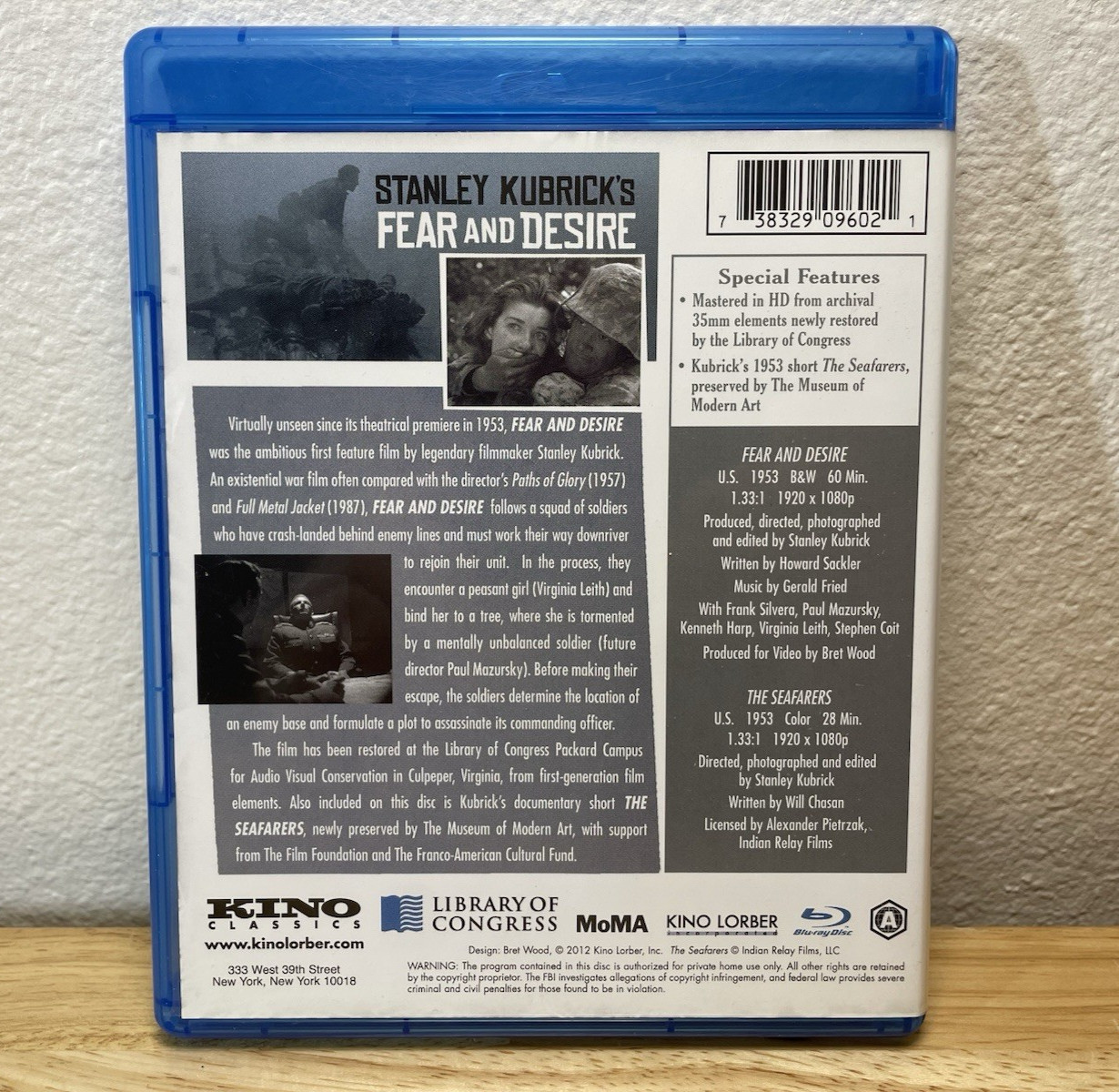 Fear and Desire (Blu-ray, 1953) Stanley Kubrick Kino Classics OOP