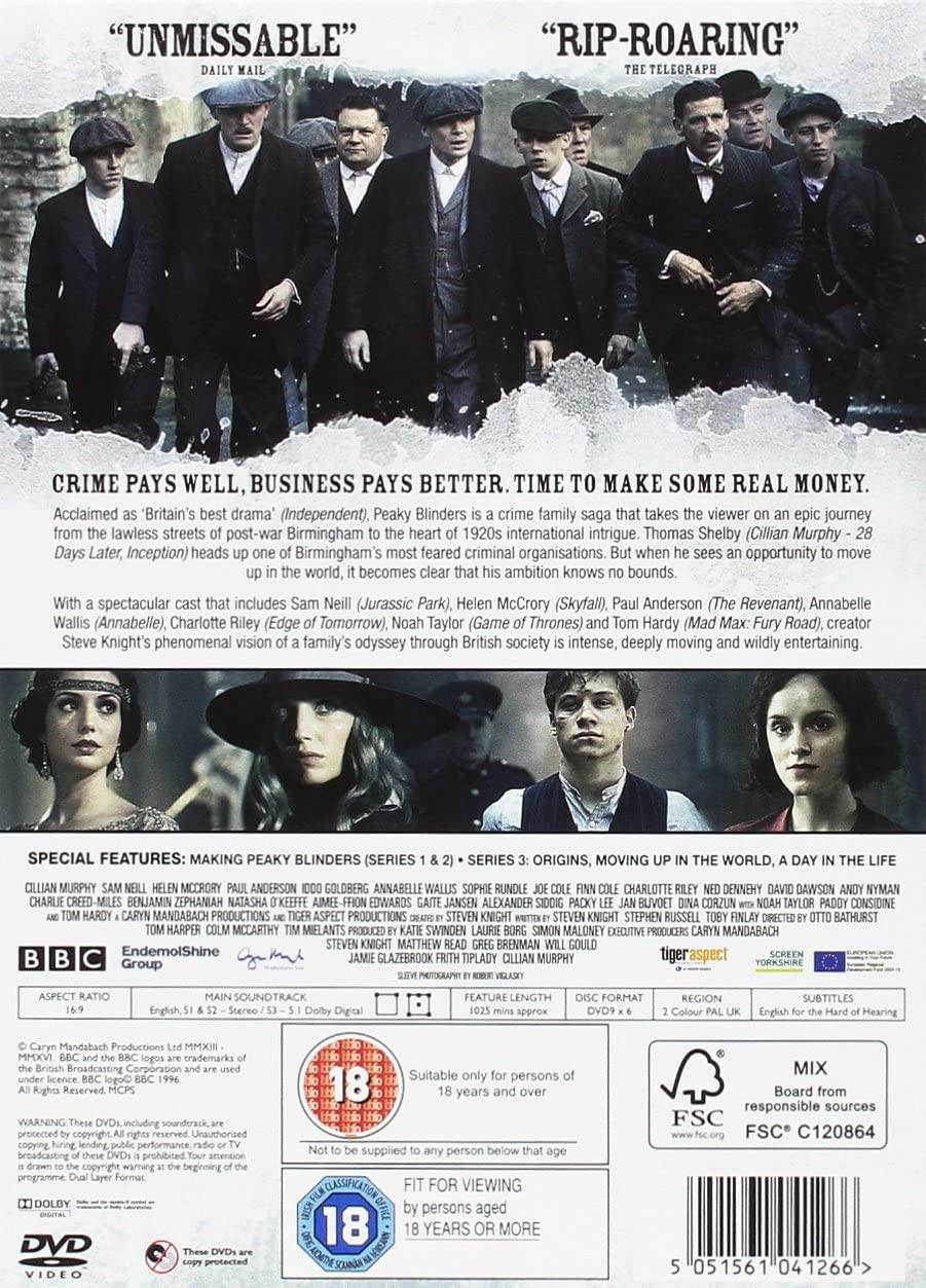 Peaky Blinders – Series 1-3 Boxset (DVD) (UK IMPORT)