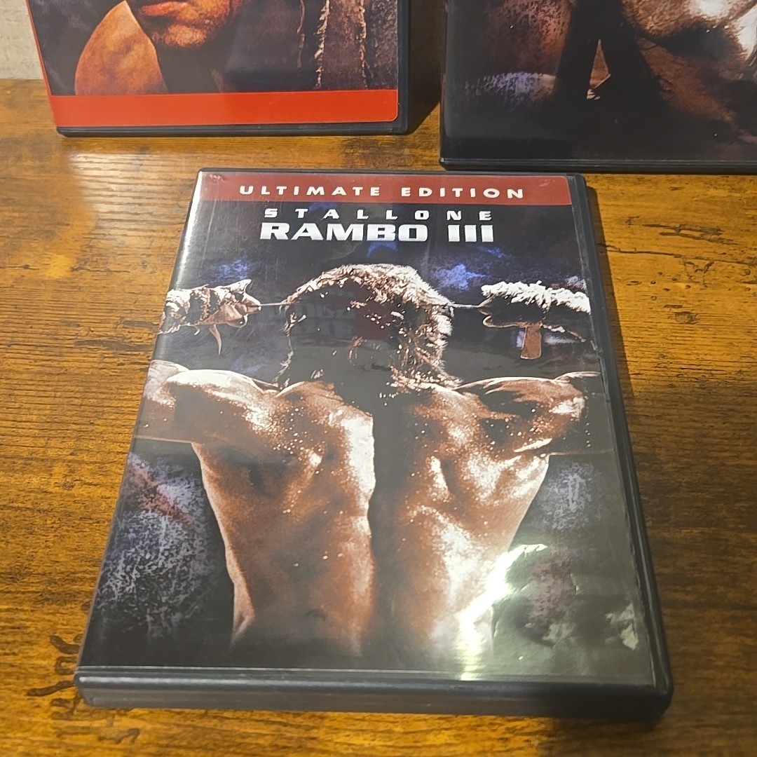 RAMBO 1 2 & 3 Action Trilogy Dvd Lot Vietnam Vet SYLVESTER STALLONE Play 100%