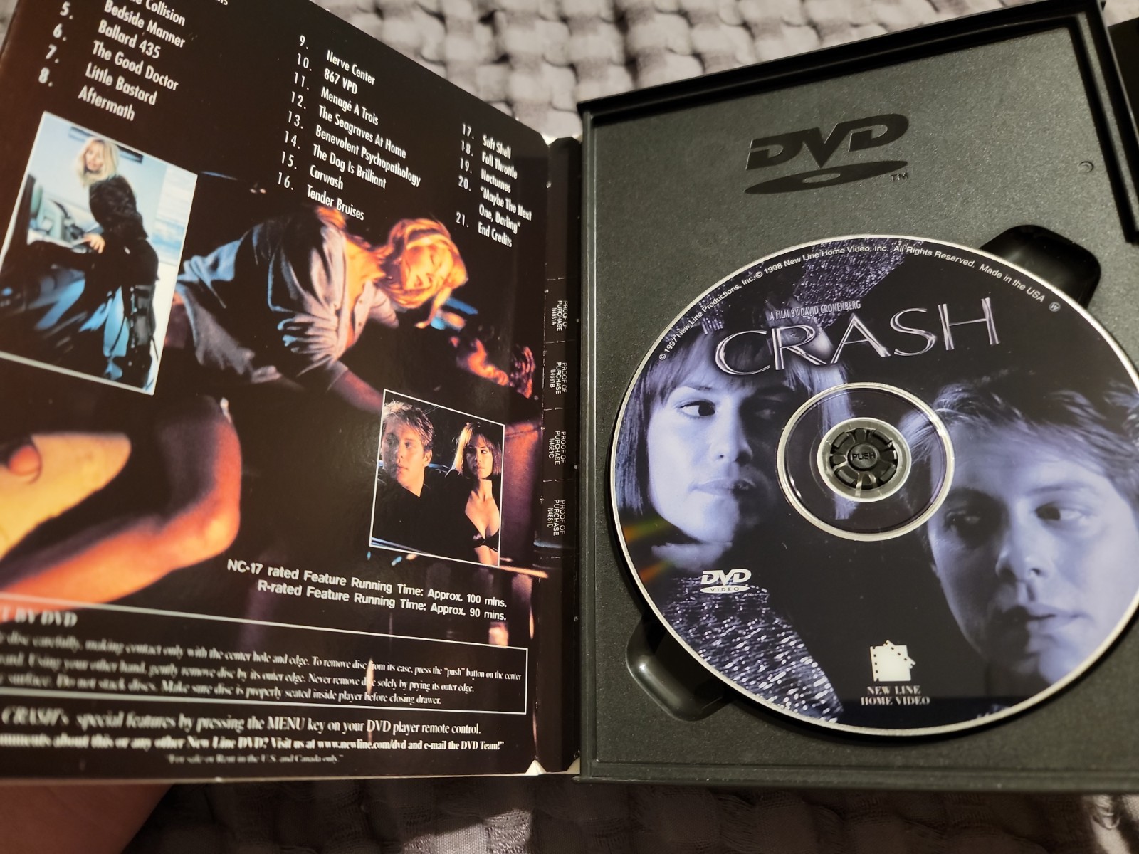 Crash (DVD, 1998, NC-17 & R-Rated Versions) James Spader Dir: David Cronenberg