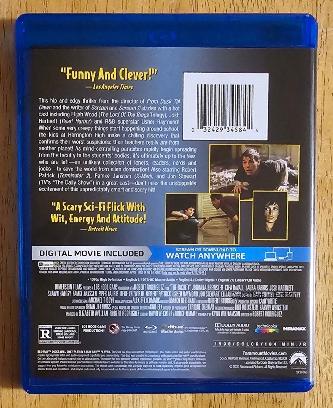 The Faculty BLU-RAY DISC EXC COND 90’s Classic Horror Kevin Williamson