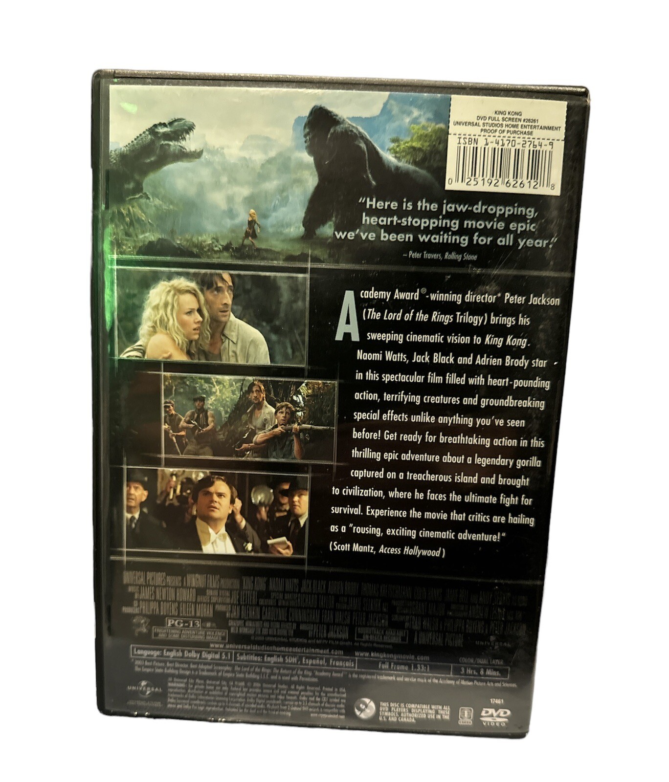 King Kong, Dolby Digital 5.1, Full Frame 1.33:1