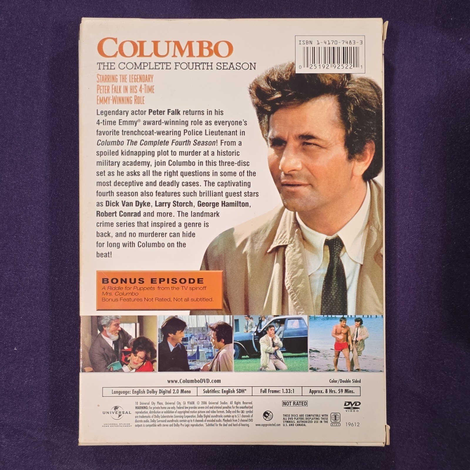 Universal Studios Columbo DVD Box Set Bonus Episode Behind The Scenes Peter Falk