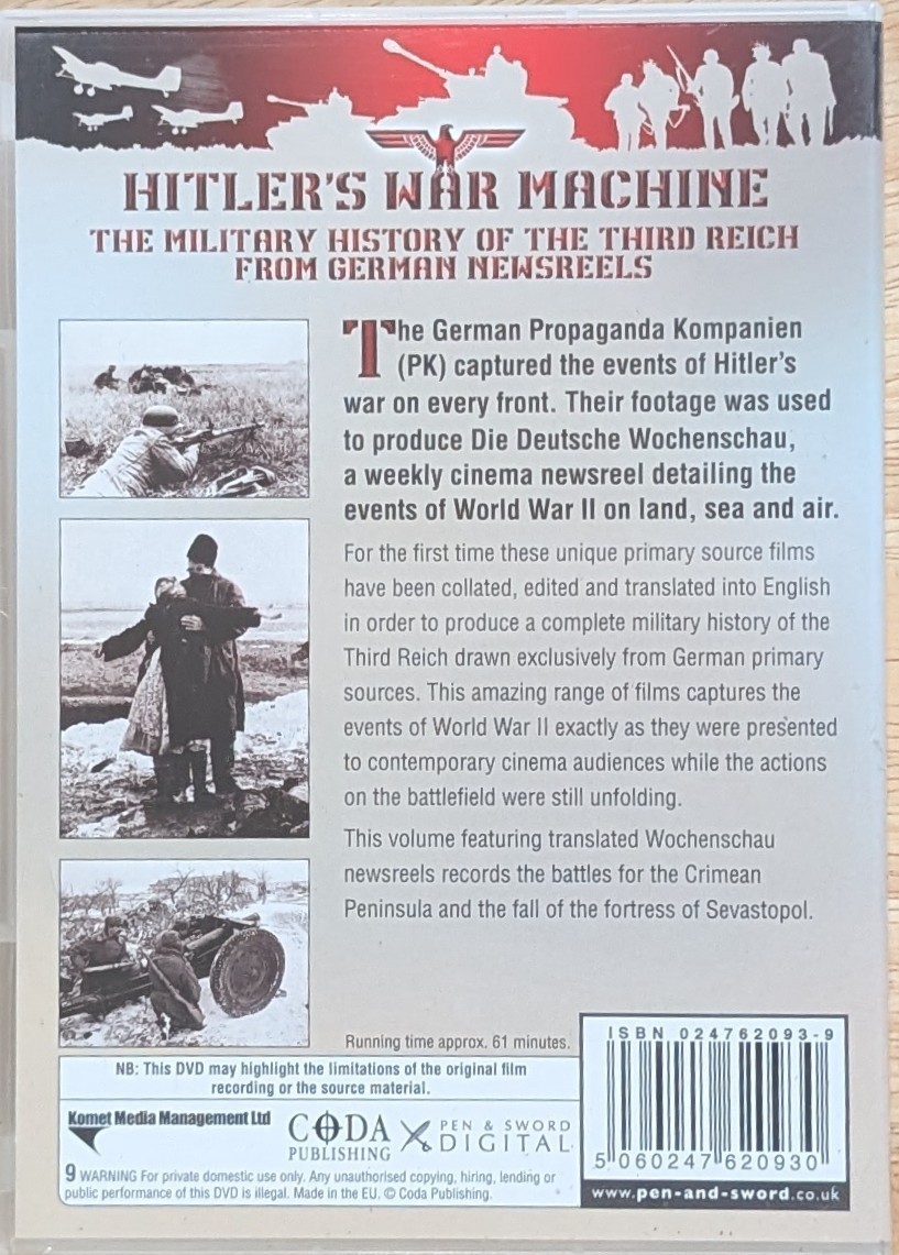 Hitler’s War Machine: The Russian Front Crimea 1941-1942 (2013, DVD)