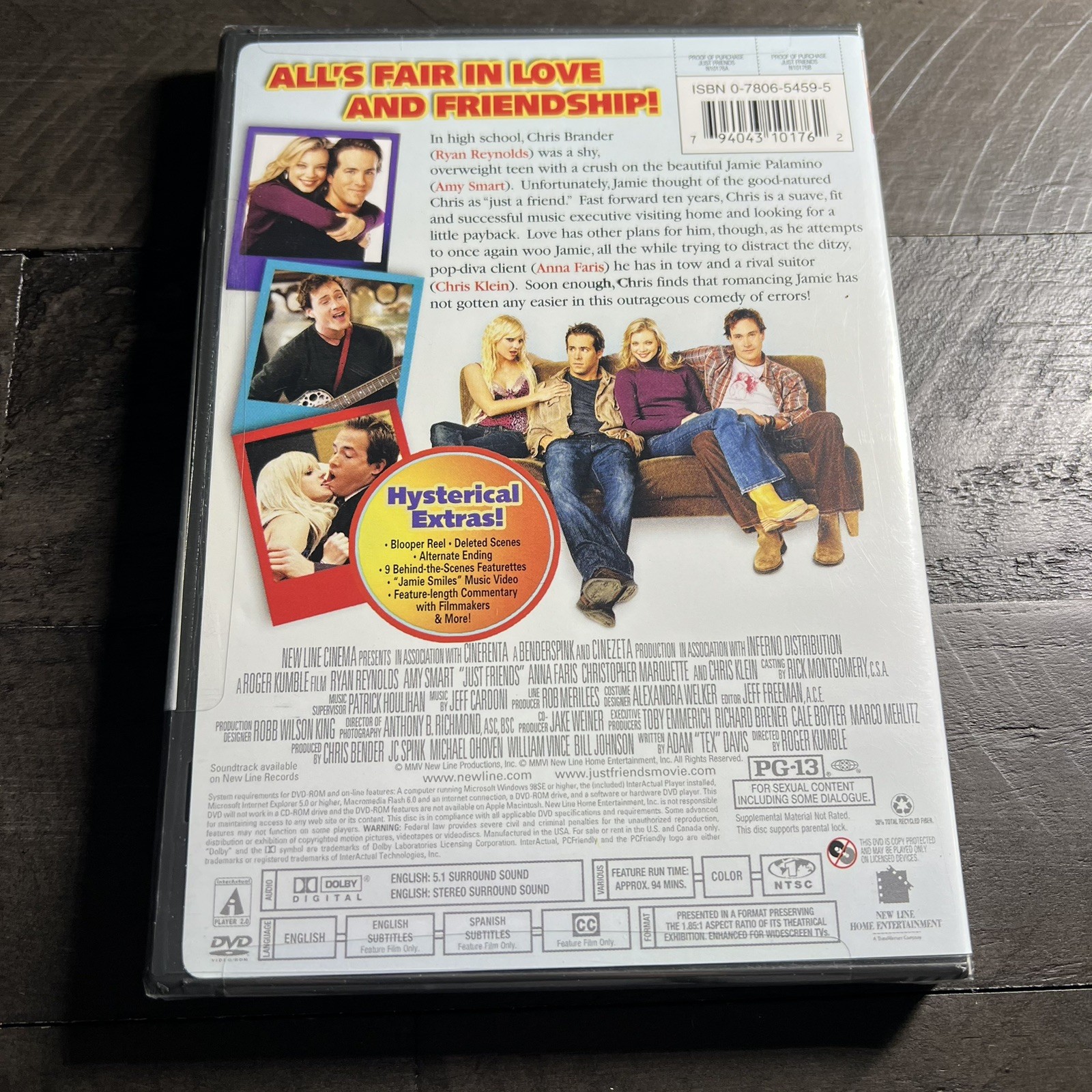 Just Friends 2005 DVD NEW FACTORY SEALED Comedy Romance Ryan Reynolds Amy Smart