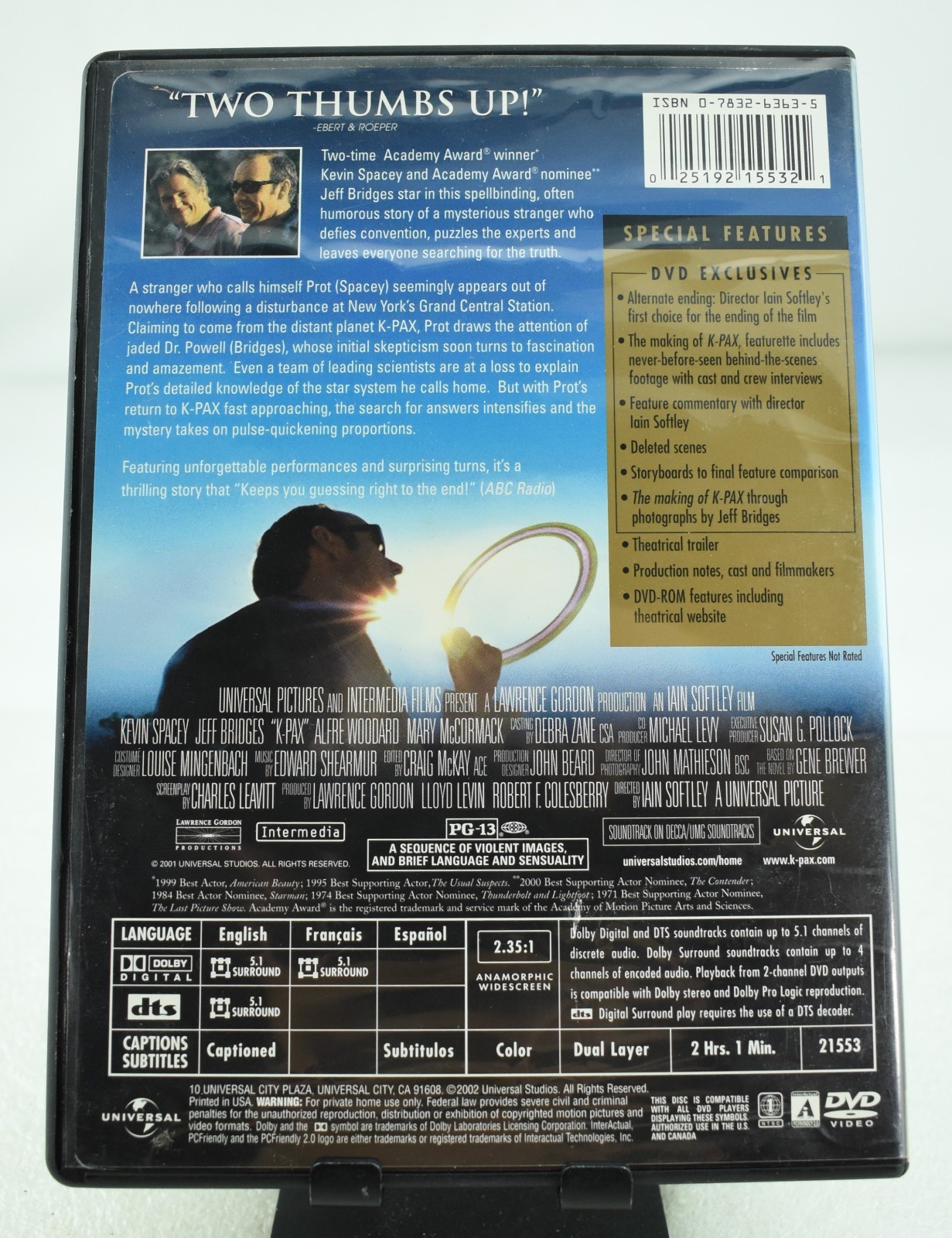 K-Pax (Collector’s Edition) – DVD – with Original Case & Inserts
