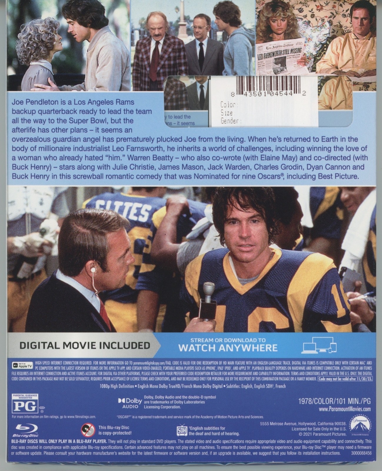 Heaven Can Wait [New Blu-ray] 1978 Warren Beatty BRAND NEW with Slipcover