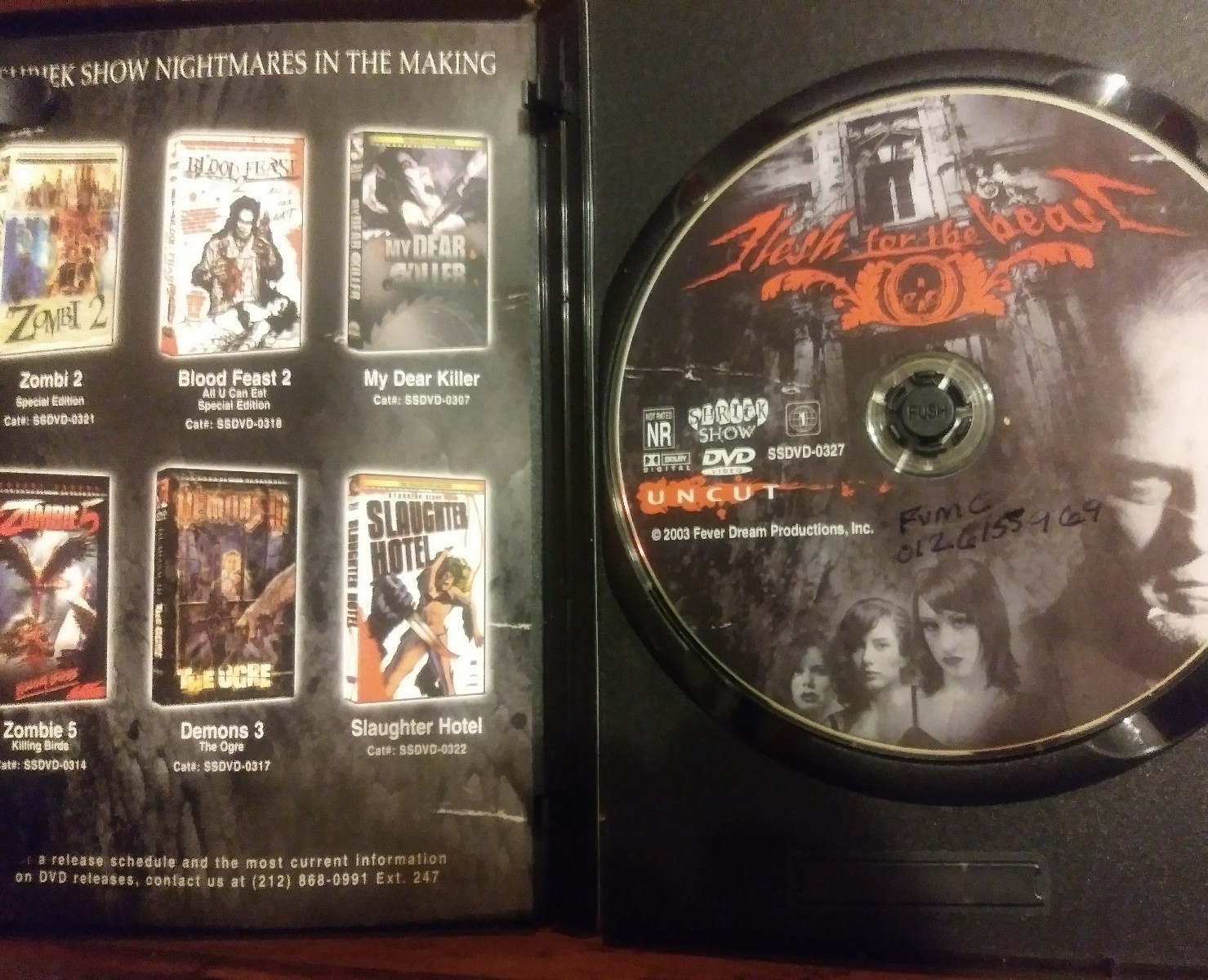 Flesh for the Beast (Unrated Edtion) DVD Open The Gate Step In Lose Your Mind