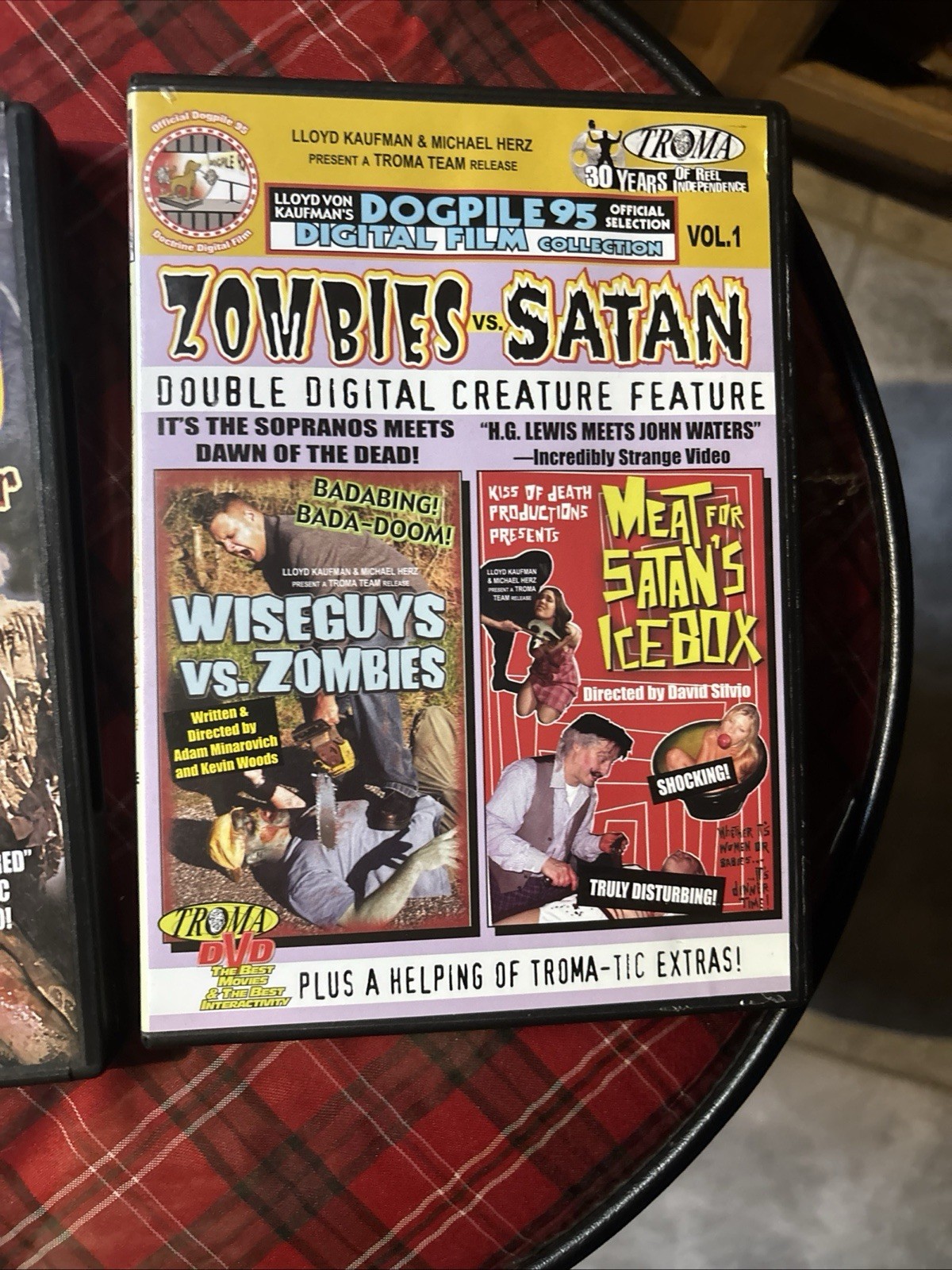 Zombies vs Satan : Wiseguys vs Zombies Meat For Satan Icebox DVD Troma Lot Of 2