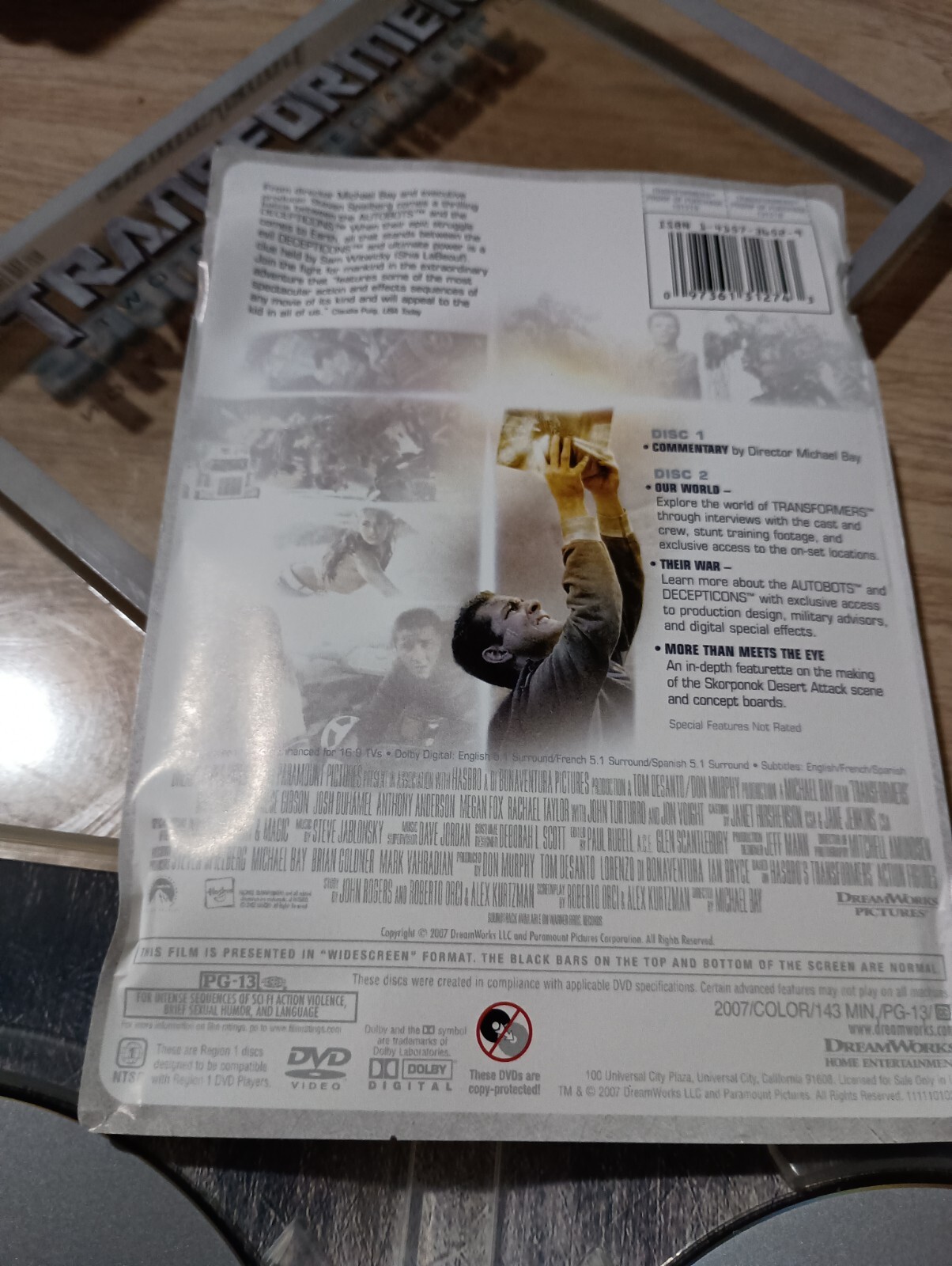 Transformers Two-Disc Special Edition DVDs W/plastic Slipcover