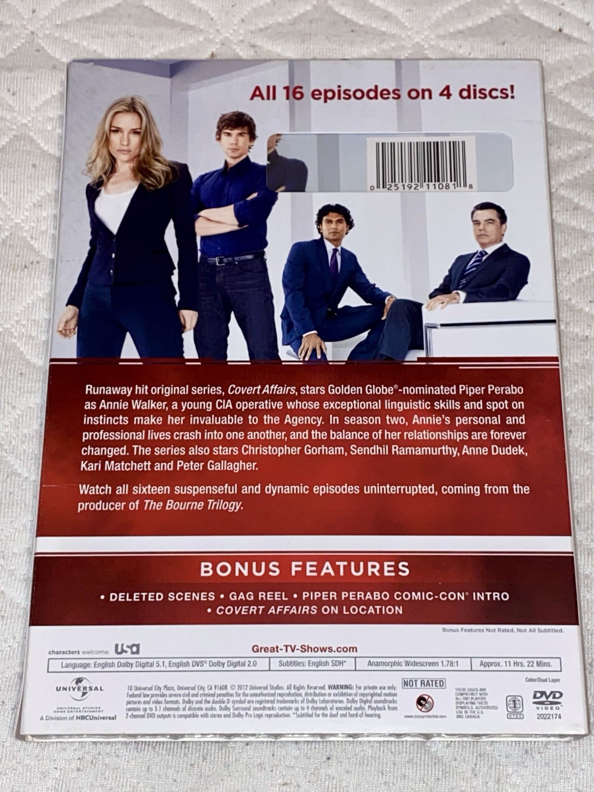 Covert Affairs Complete Series, Season 1-5, DVD, Piper Perabo, New & Sealed