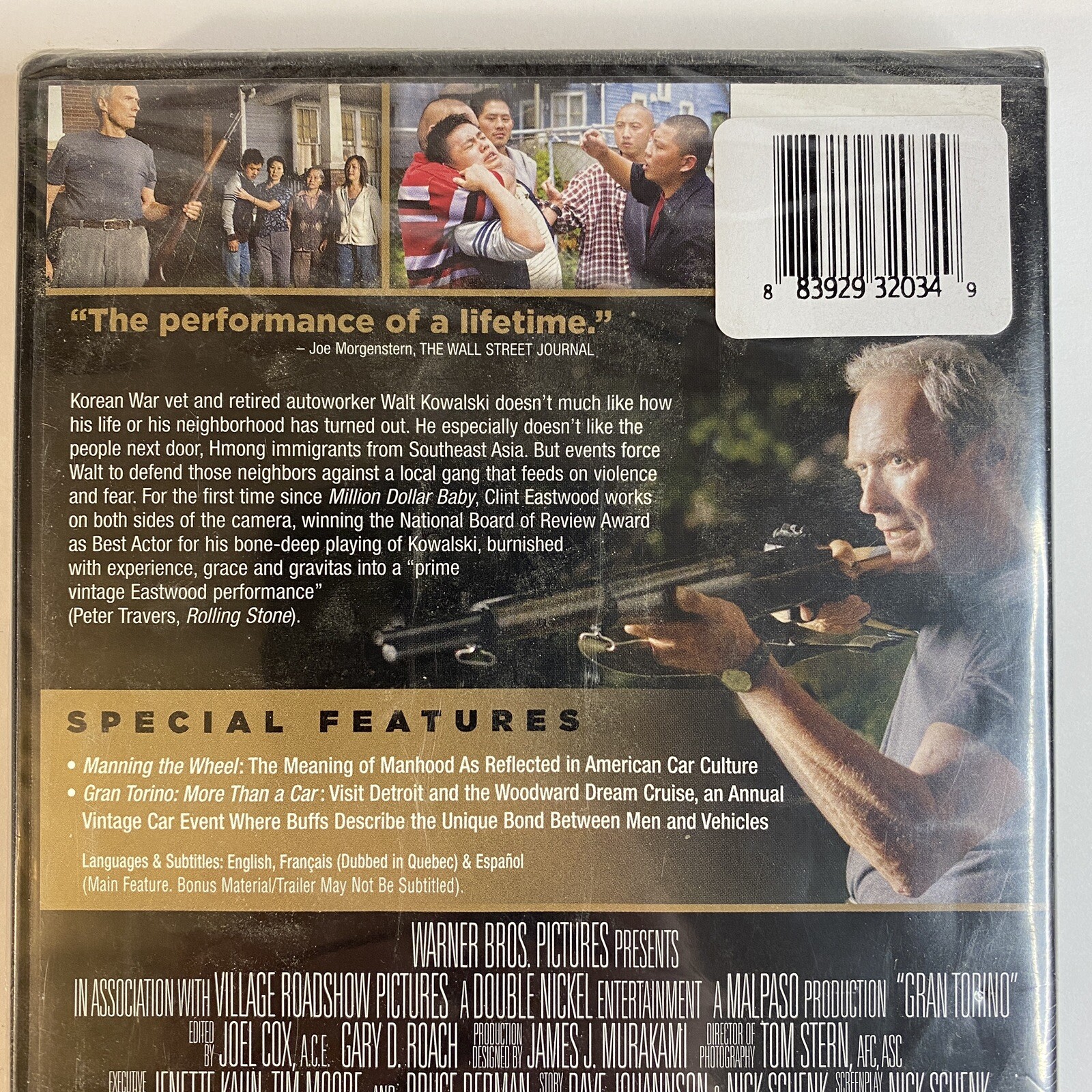 Gran Torino (DVD, 2008) Clint Eastwood Warner Bros Pictures Village Roadshow