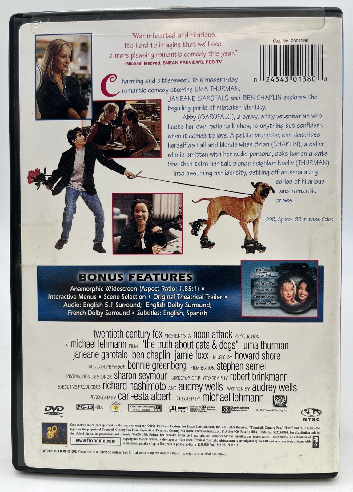 The Truth About Cats & Dogs PG-13 – DVD 20th Century Fox 2001