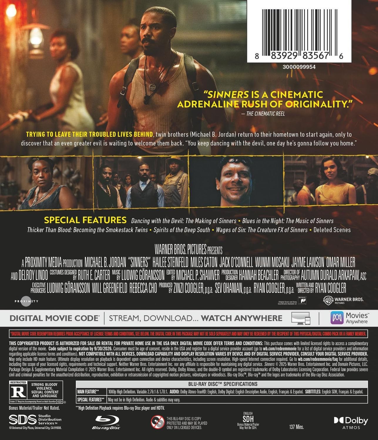 Sinners (Blu-ray + Digital) (Blu-ray)