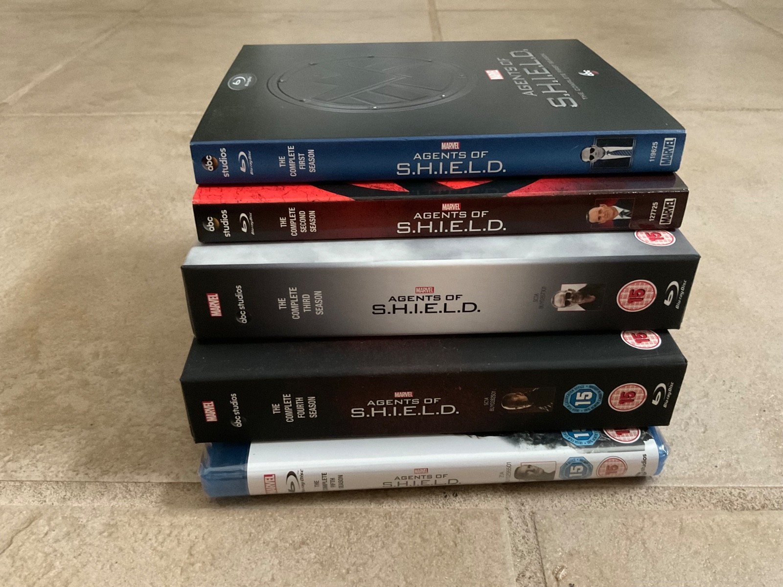 Marvel Agents of S.H.I.E.L.D. Seasons 1-5 Blu-ray (1,2,3,4 opened, 5 Brand New.