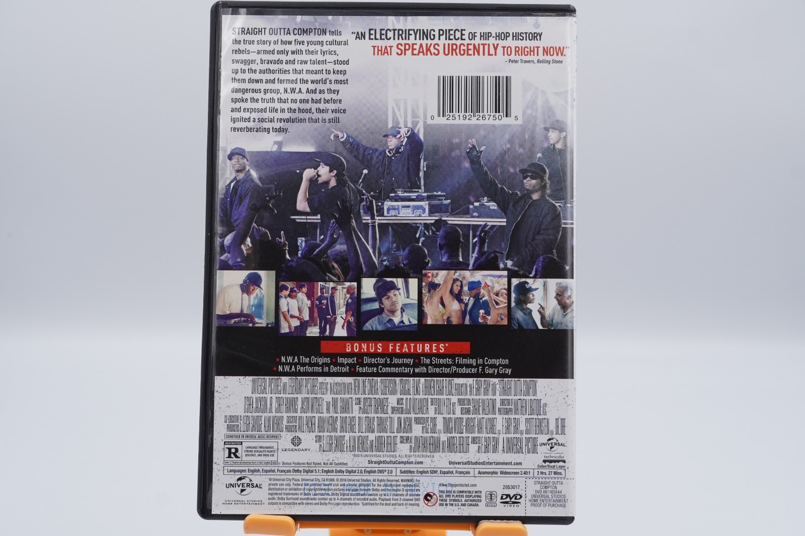 Straight Outta Compton – DVD, R, Widescreen, Region 1, NTSC, 2 Hrs, 27 Mins