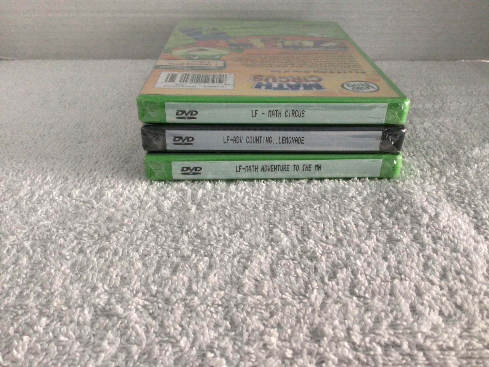 Leap Frog DVD Lot Math Adventure to Moon, Math Circus, Counting on Lemonade