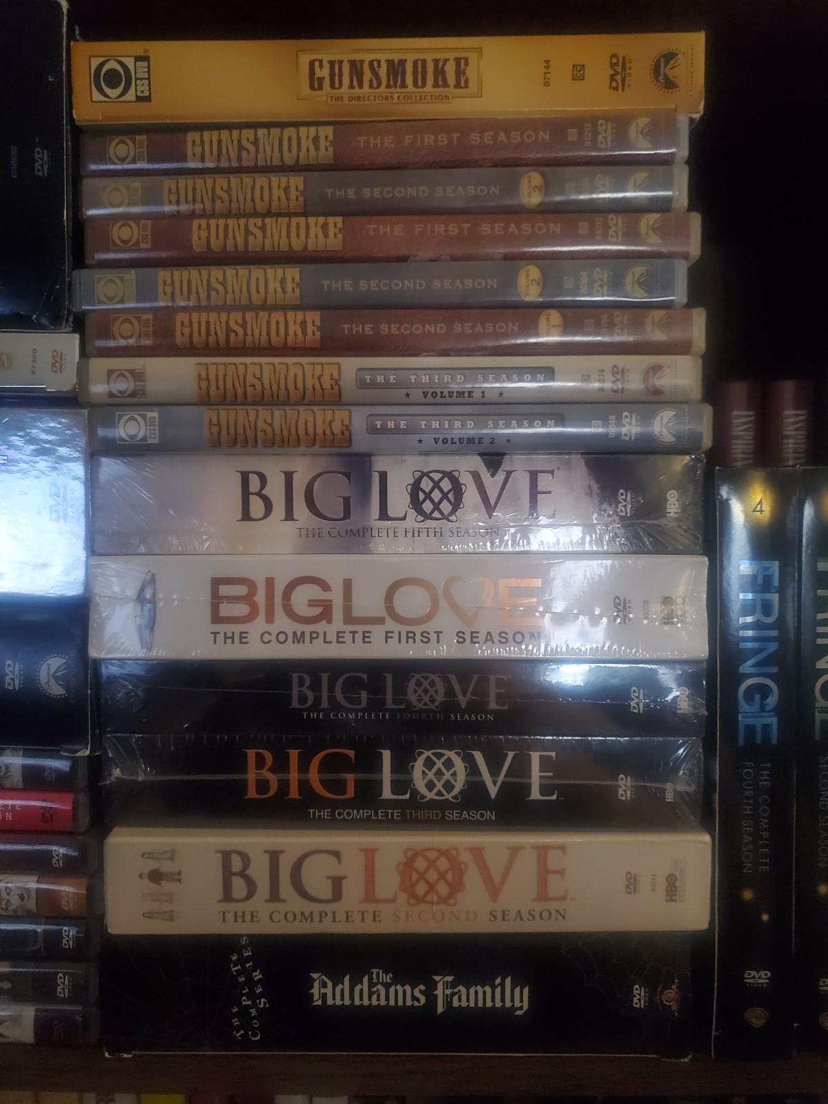 VARIOUS TV SERIES -CONDITION VARIES BY SET, BUT MANY ARE NEW OR LIKE NEW.