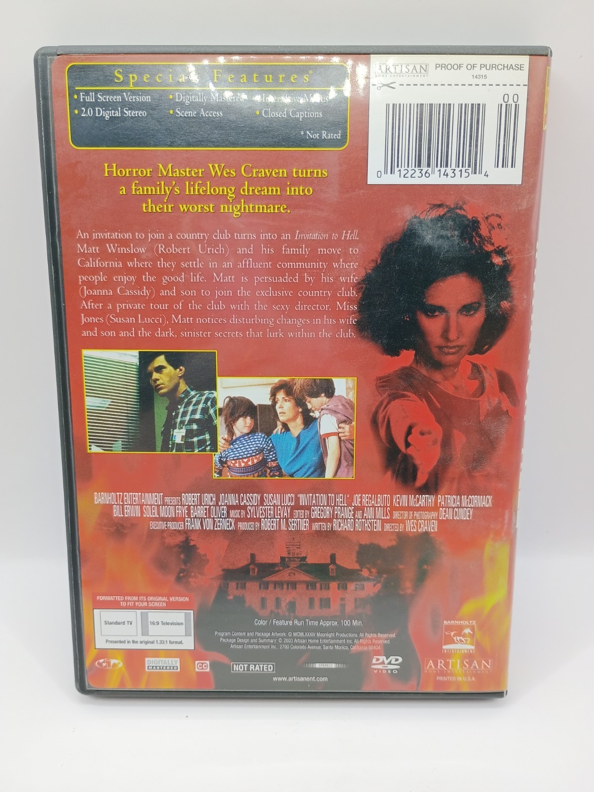 ✨Invitation to Hell (DVD) 1984 Wes Craven TV Supernatural Horror Film✨