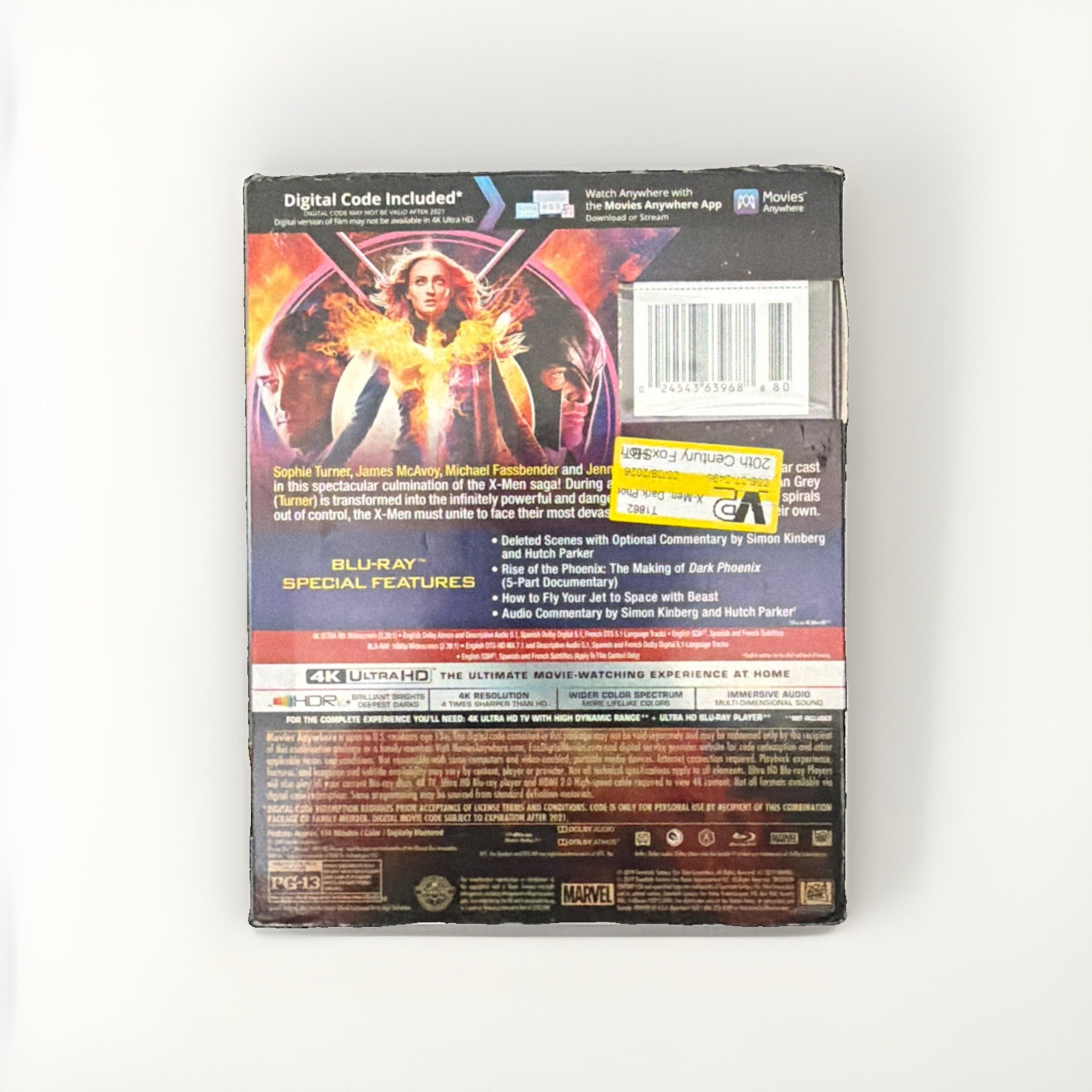 X-Men: Dark Phoenix 4K Ultra HD+Blu-ray+Slipcover Ultimate Edition Brand New