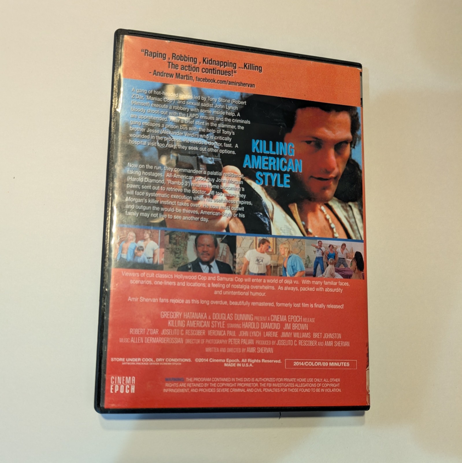 Killing American Style OOP Rare Cinema Epoch Amir Shervan