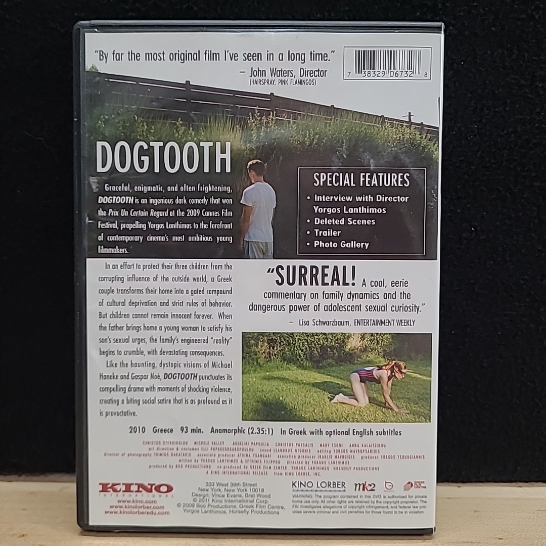 DOGTOOTH – DVD – USA By Yorgos Lanthimos Kino Int.
