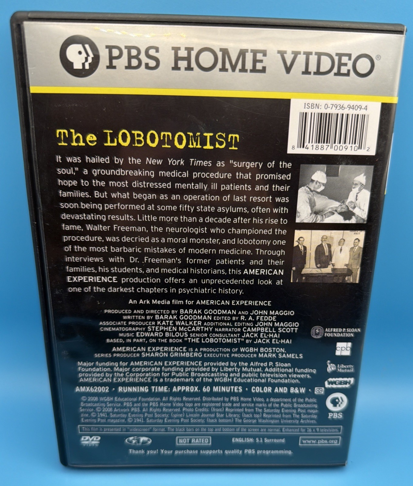 American Experience: The Lobotomist rare Press Preview DVD, Jan.21, 2008, 60min.