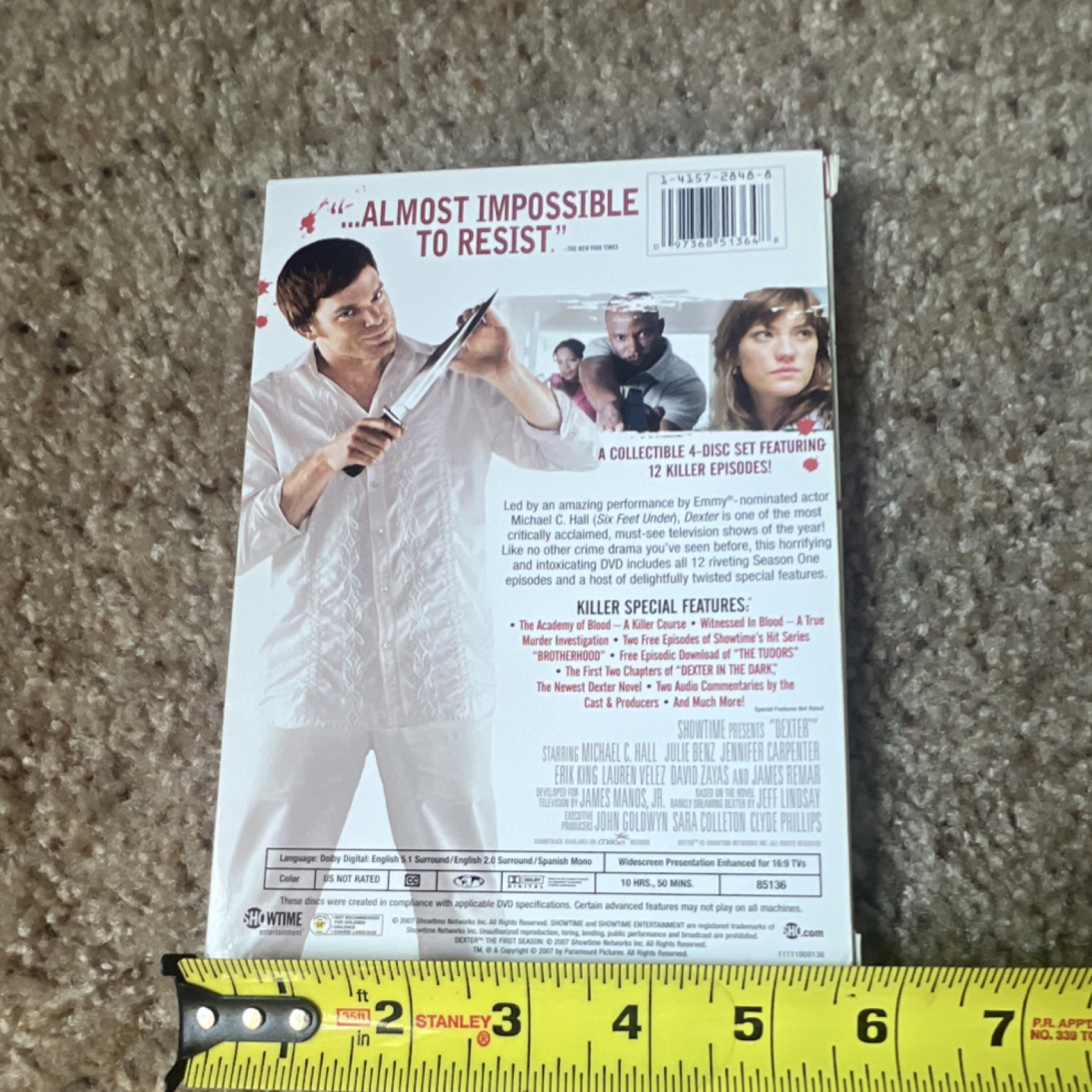 Showtime Ent. Dexter First Season DVD Box Set TV Crime Featurette Extras
