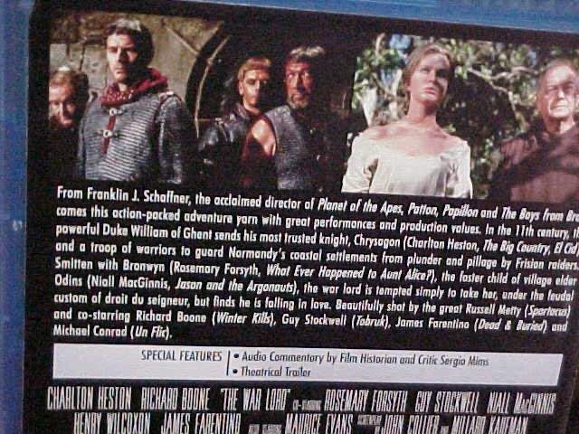 ‘The War Lord’ (Blu-ray, 1965) Kino Lorber, Charlton Heston, Richard Boone Wow!!