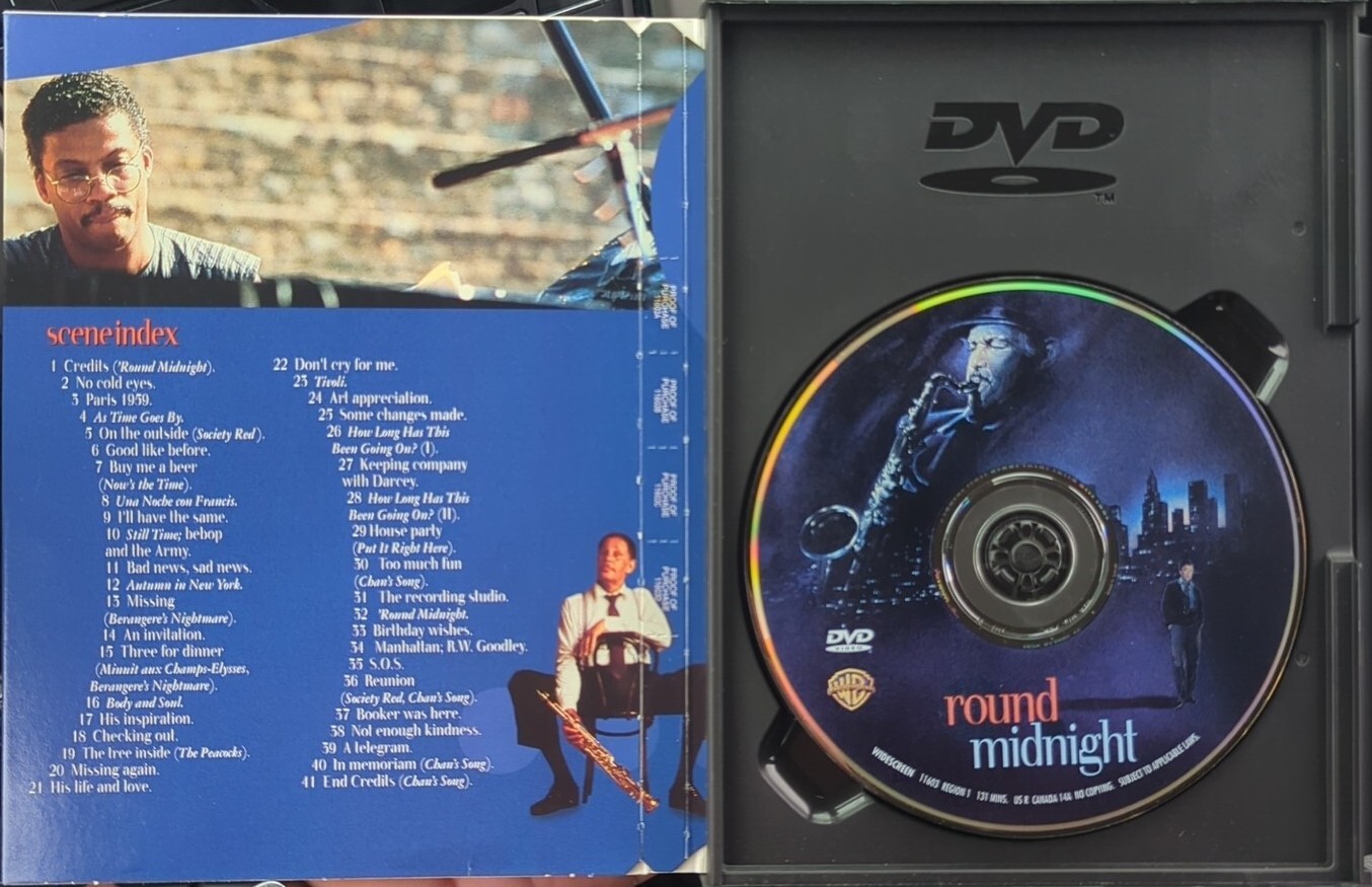 Round Midnight 1986 (2001 Warner Bros DVD Special Edit Bernard Taverner Rated R)