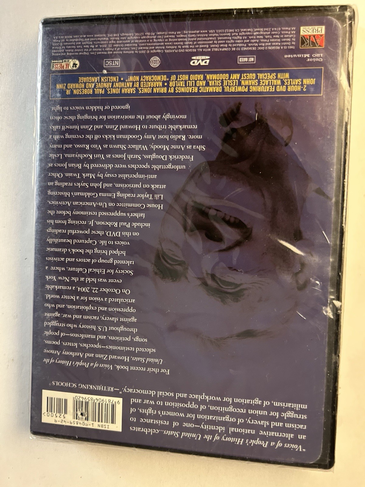 Howard Zinn Voices of A People’s History Of The United States DVD New Sealed