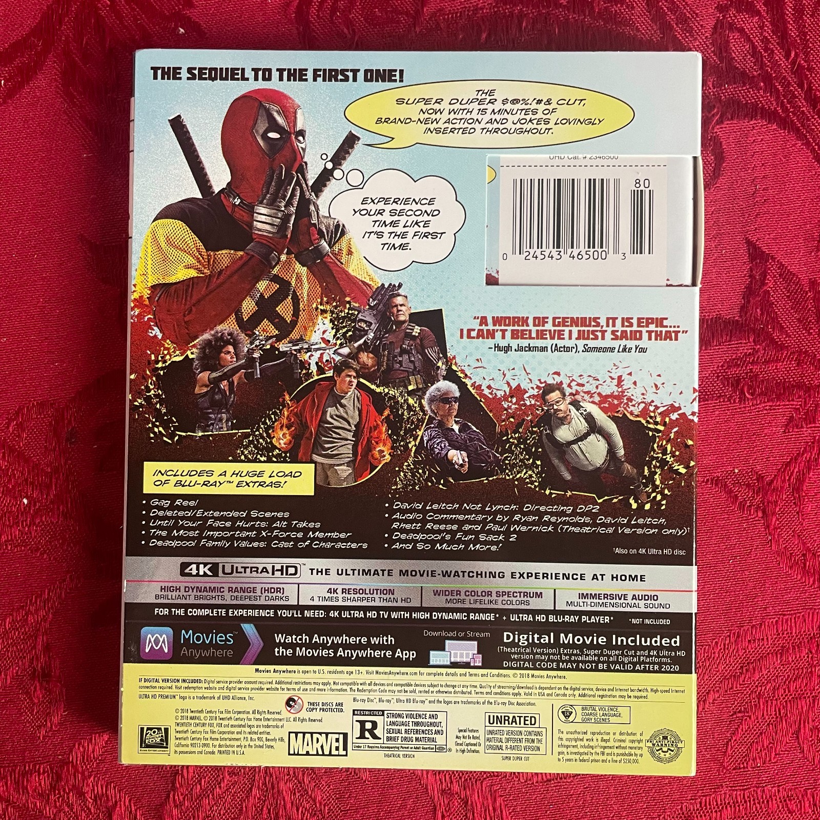 DEADPOOL 2 + DEADPOOL & WOLVERINE (4KUHD + Blu-ray) Marvel, Ryan Reynolds