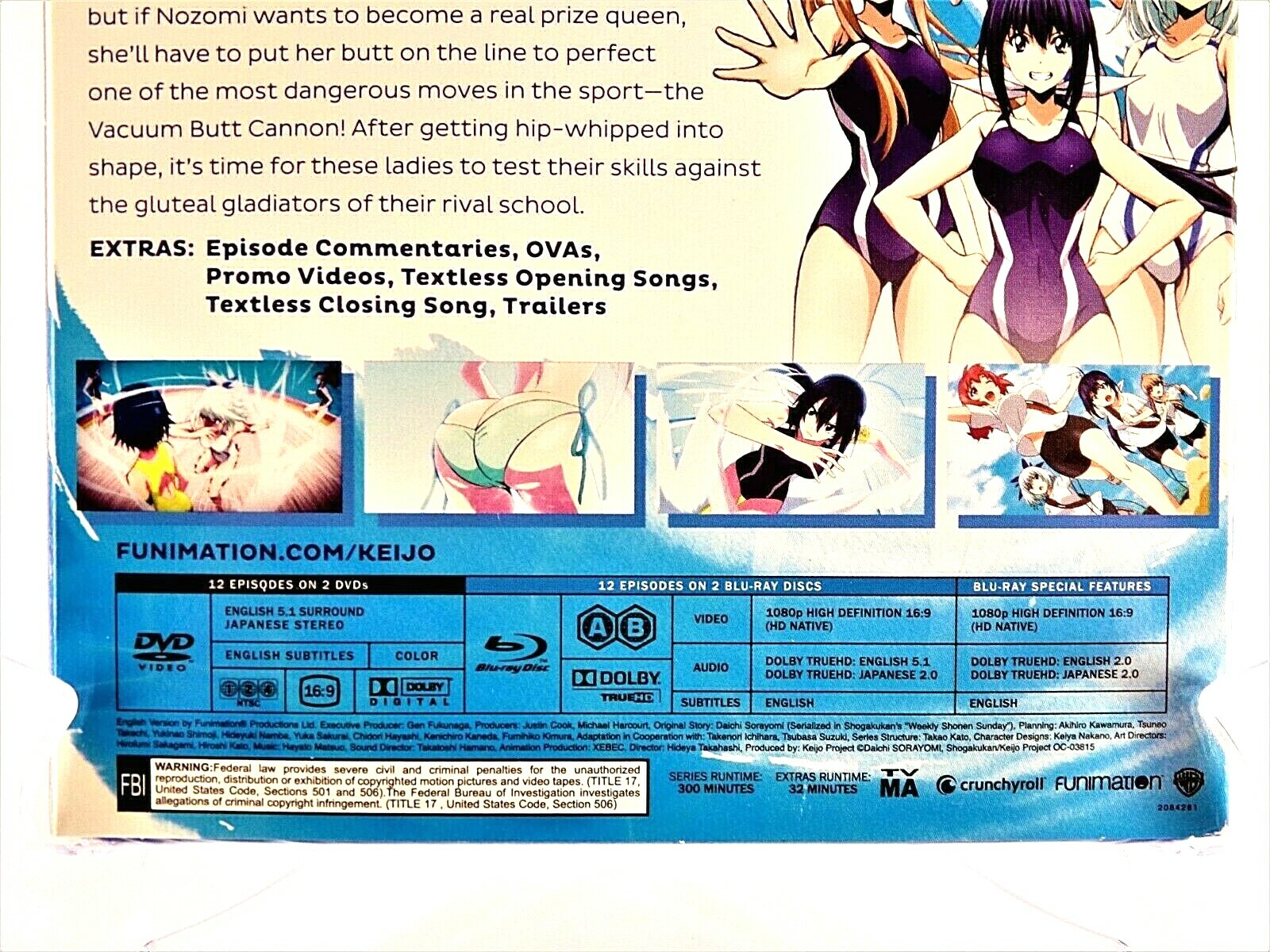 Keijo: The Complete Anime Series (Blu-ray/DVD Disc, 2018, 4-Disc Set) BRAND NEW