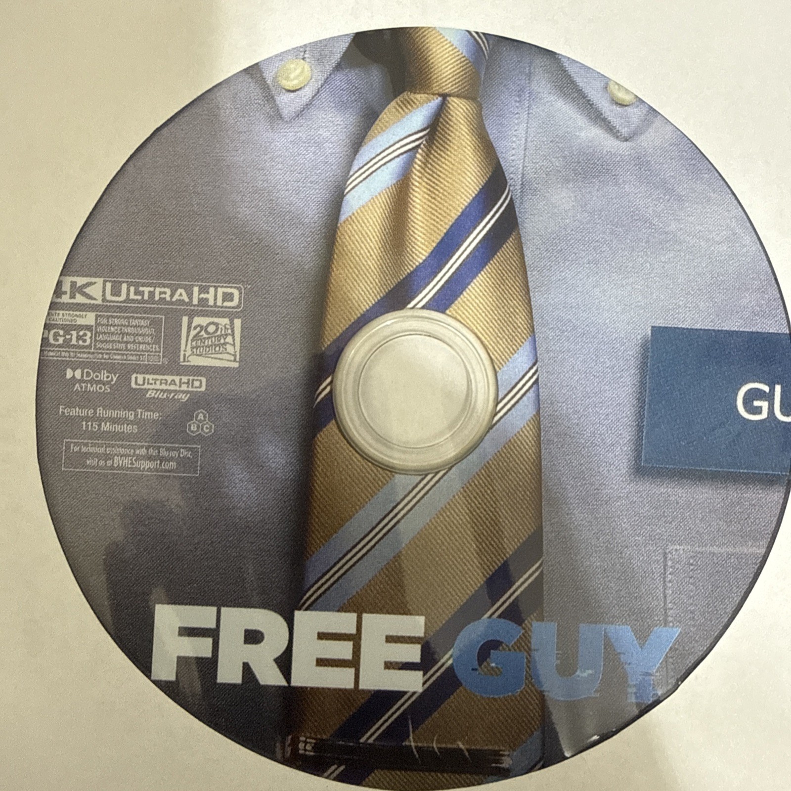 Free Guy (Ultra HD/UHD, 2021) (4K Disc + Artwork Only) watched twice